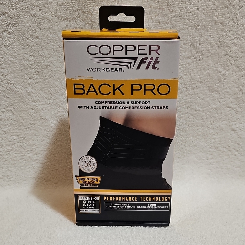 Copper Fit Back Pro Belt Unisex OSFM New